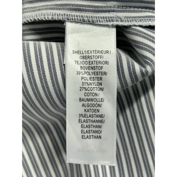 Adrianna Papell Striped Long Sleeve Tunic Top in Blue/White - Size S - Picture 5 of 6